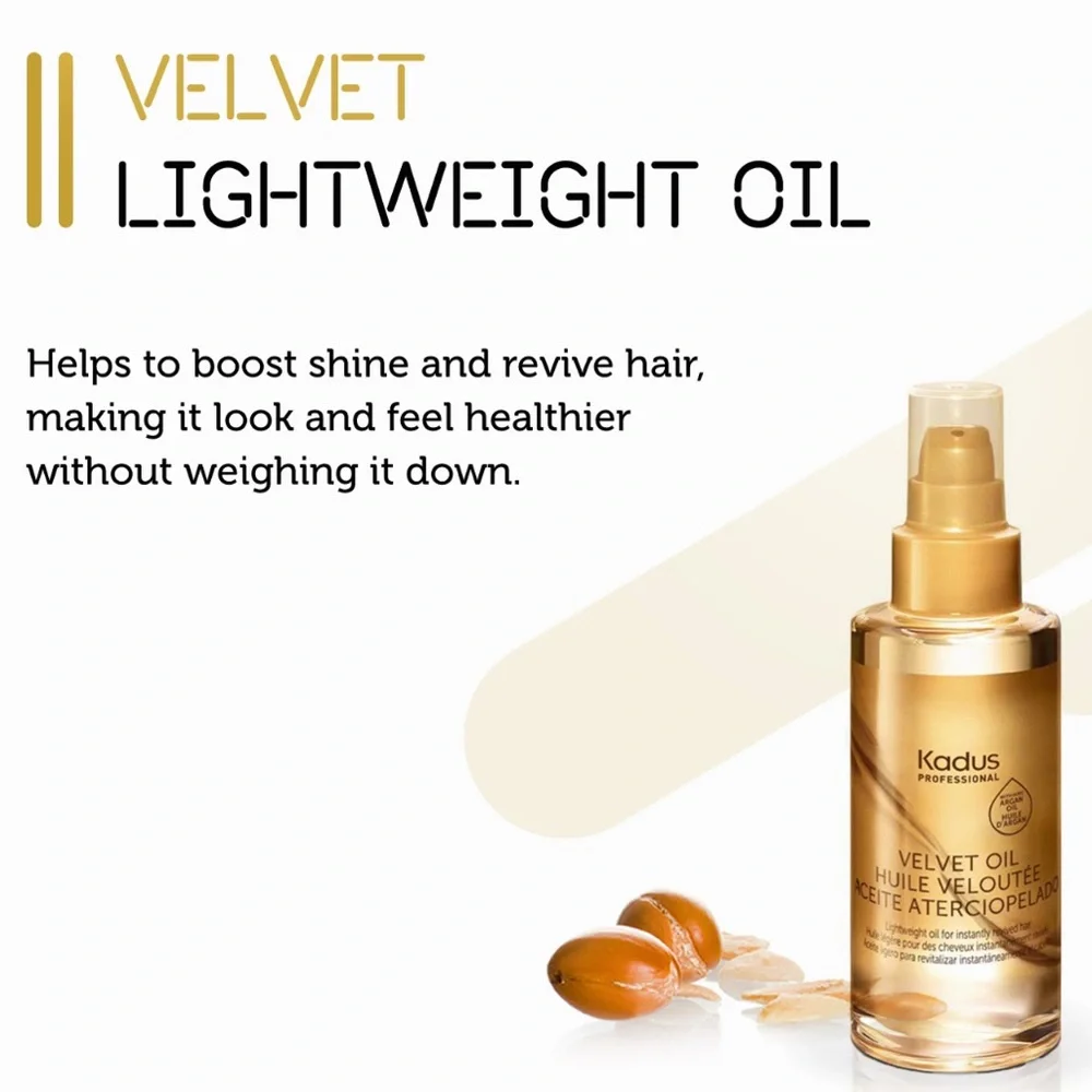 Kadus‎ Professional Velvet Oil with Argan Oil | Revitalizing Hair Treatment